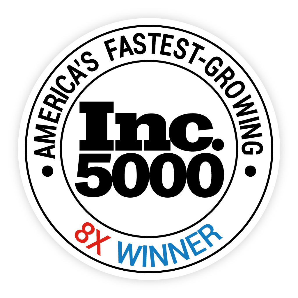 Inc. 5000 America's Fastest Growing 8x Winner award